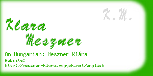 klara meszner business card